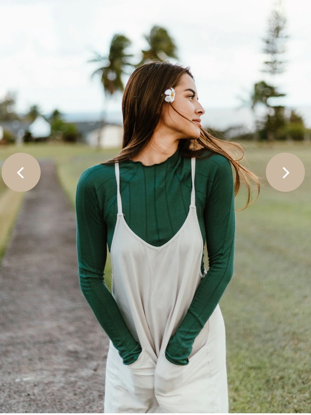 Free People FP movement Hot Shot Onesie in Green Smoke (XS) - Picture 8 of 10